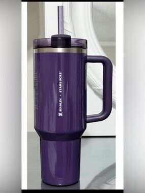 Starbucks Stanley Purple Insulated Travel Mug with Straw